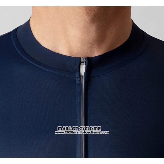 2019 Maillot Ciclismo La Passione Bleu Blanc Orange Manches Courtes et Cuissard